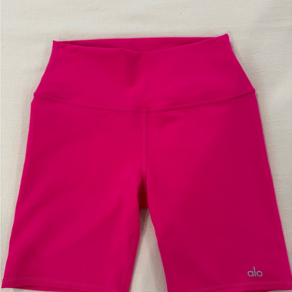 ALO Yoga High-Waist Hot Pink Bike Shorts